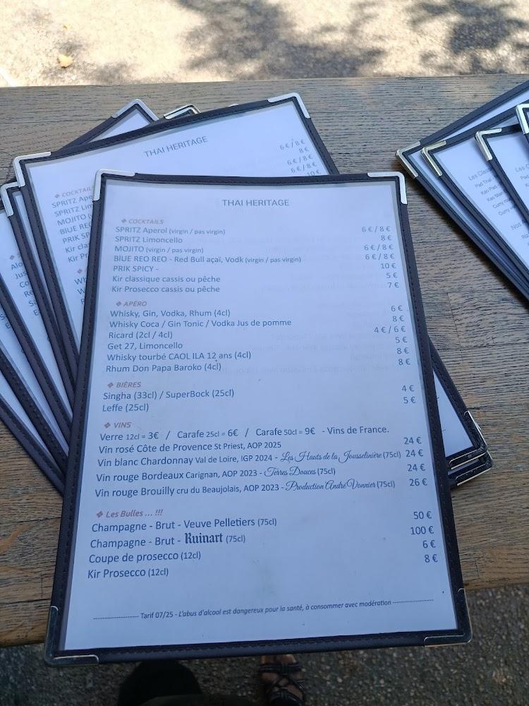 THAI HERITAGE Restaurant Gastronomique - Menu Image 4